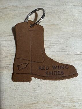 Red Wing Shoes Brown Leather Boot Key Ring
